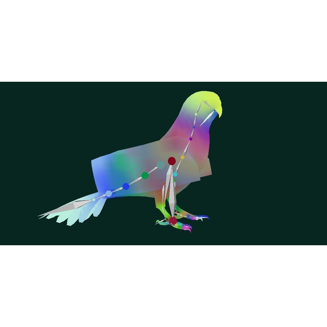 Budgerigar 3D Model – Low Poly Game Asset, FBX, PBR Textures - View 14