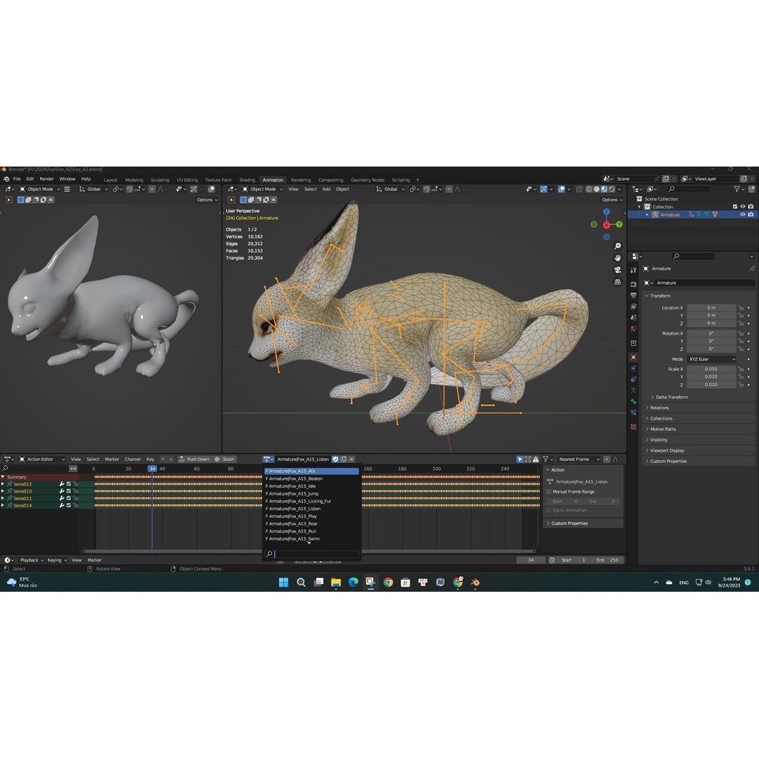 Animals World 3D Model – Rigged PBR Characters for Animation, FBX - View 16