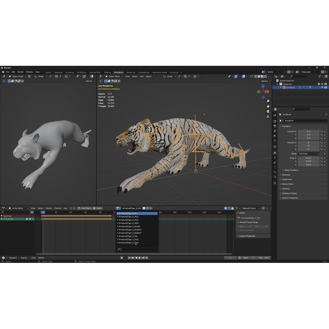 Animals World 3D Model – Rigged PBR Characters for Animation, FBX - View 51