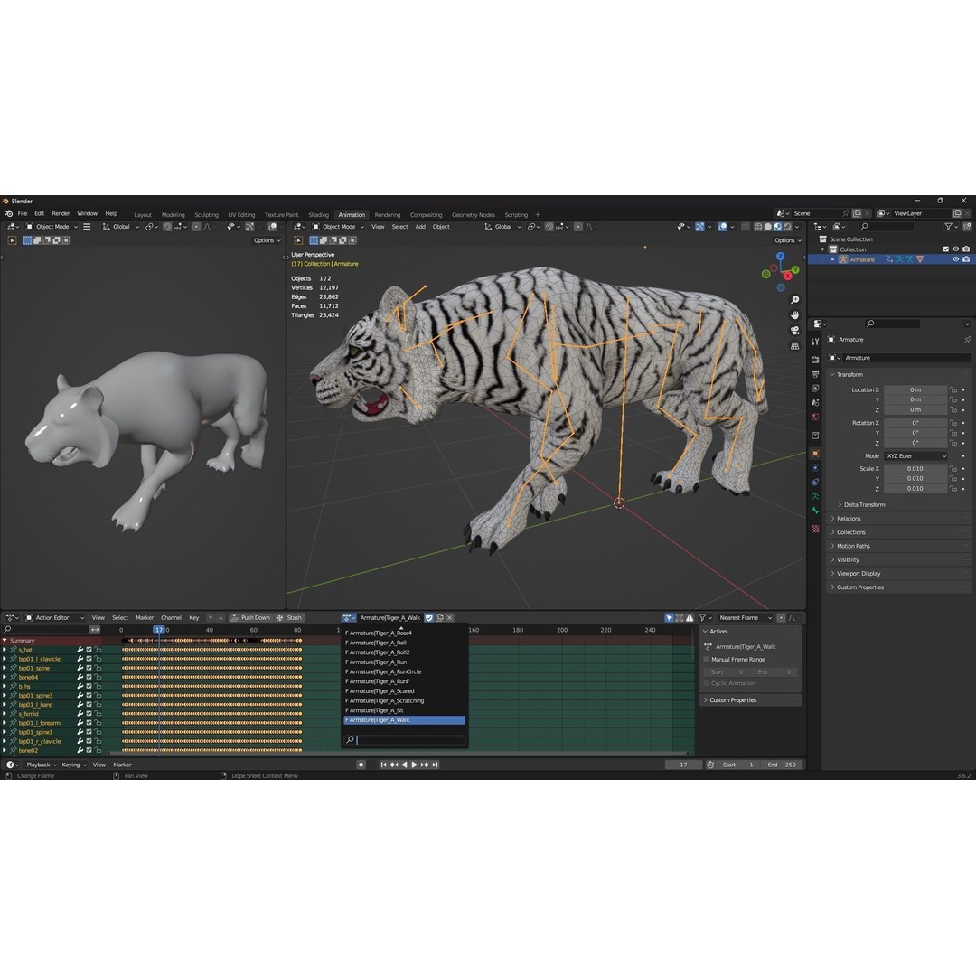 Animals World 3D Model – Rigged PBR Characters for Animation, FBX - View 54