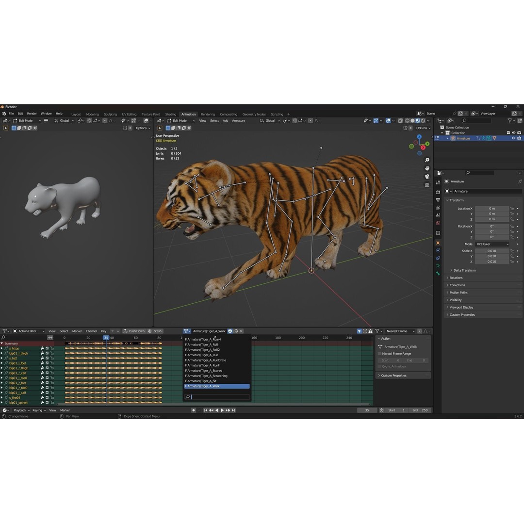 Animals World 3D Model – Rigged PBR Characters for Animation, FBX - View 81
