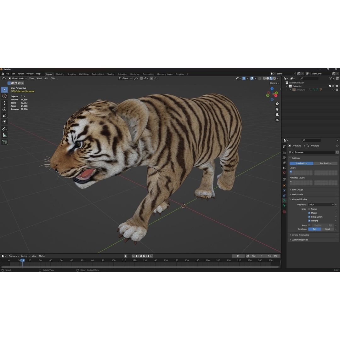 Animals World 3D Model – Rigged PBR Characters for Animation, FBX - View 86