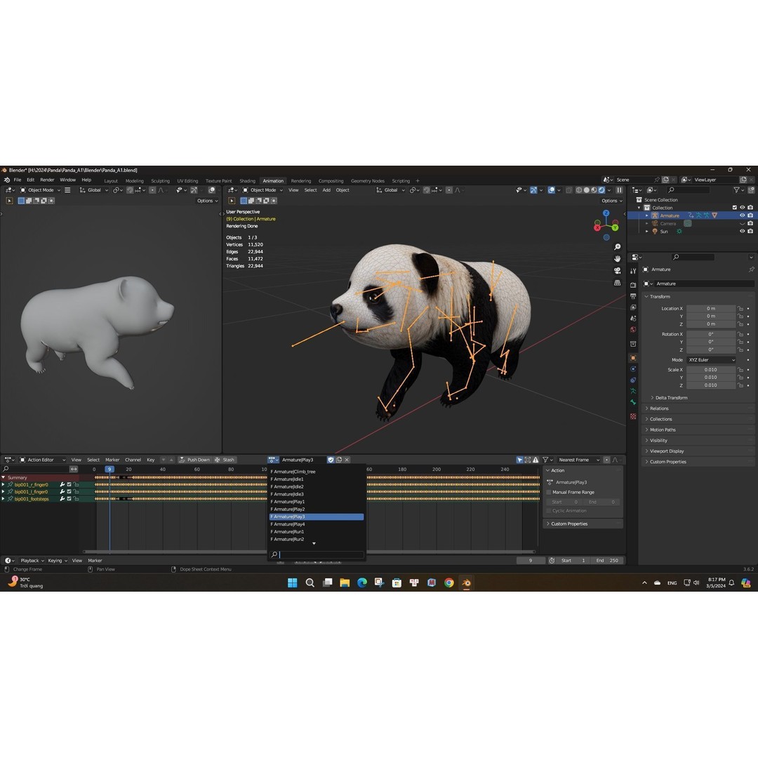 Animals World 3D Model – Rigged PBR Characters for Animation, FBX - View 89