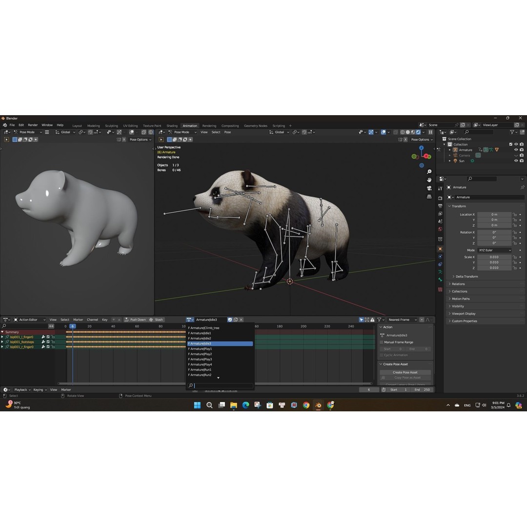 Animals World 3D Model – Rigged PBR Characters for Animation, FBX - View 96