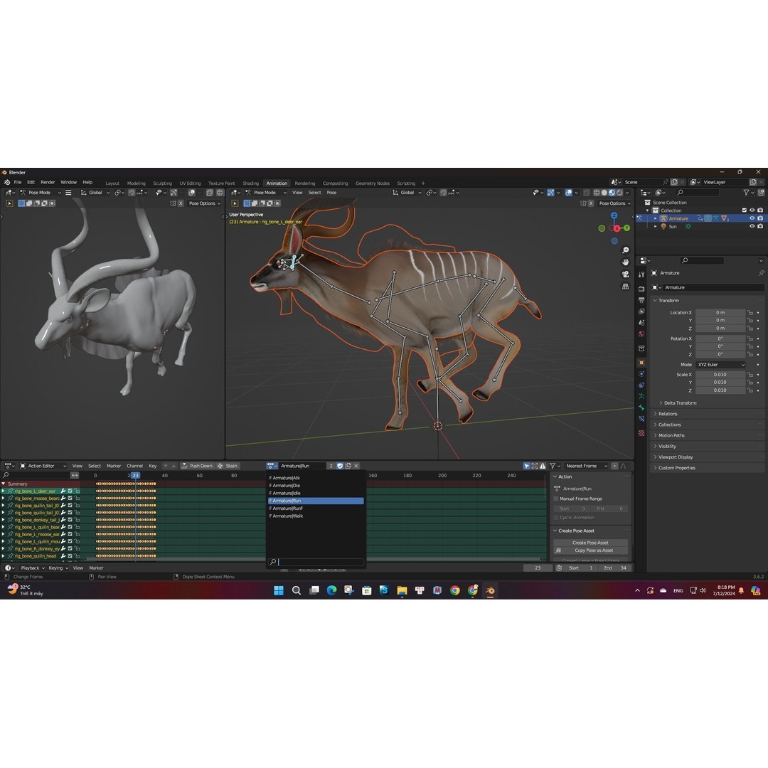 Animals World 3D Model – Rigged PBR Characters for Animation, FBX - View 99