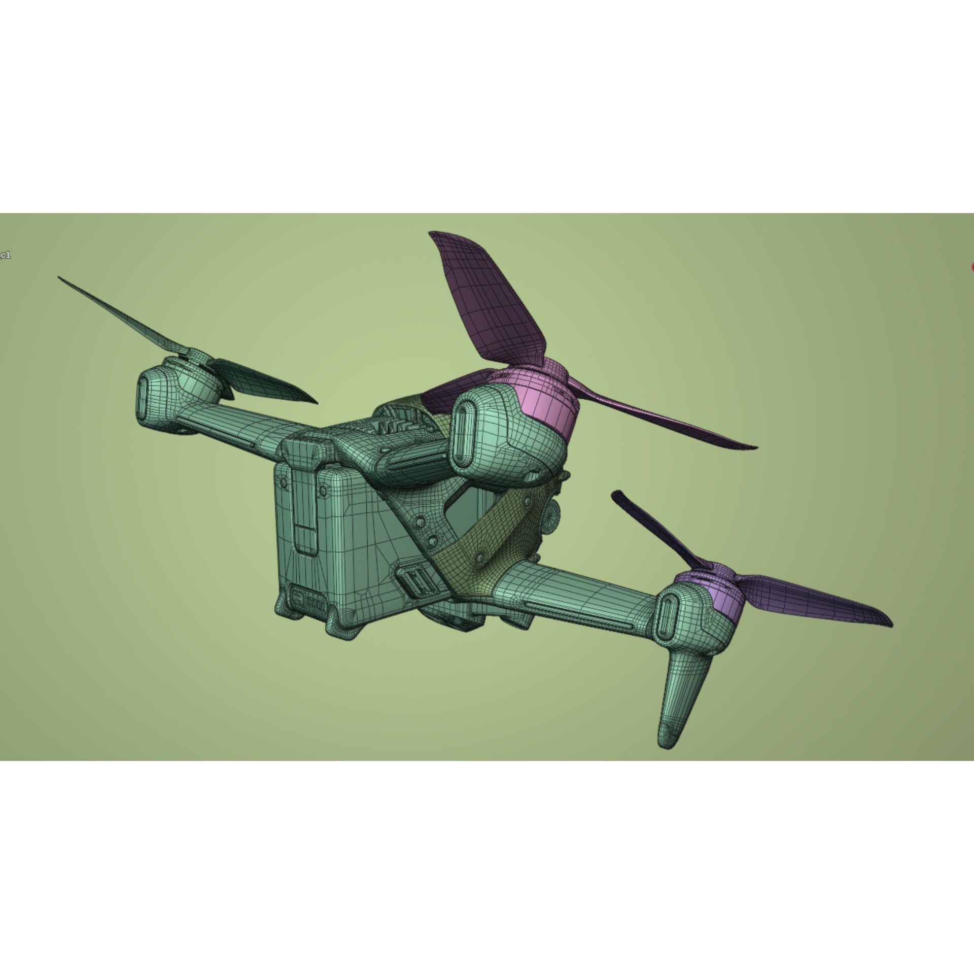 DJI FPV 2024 Drone - Game-Ready 3D Model