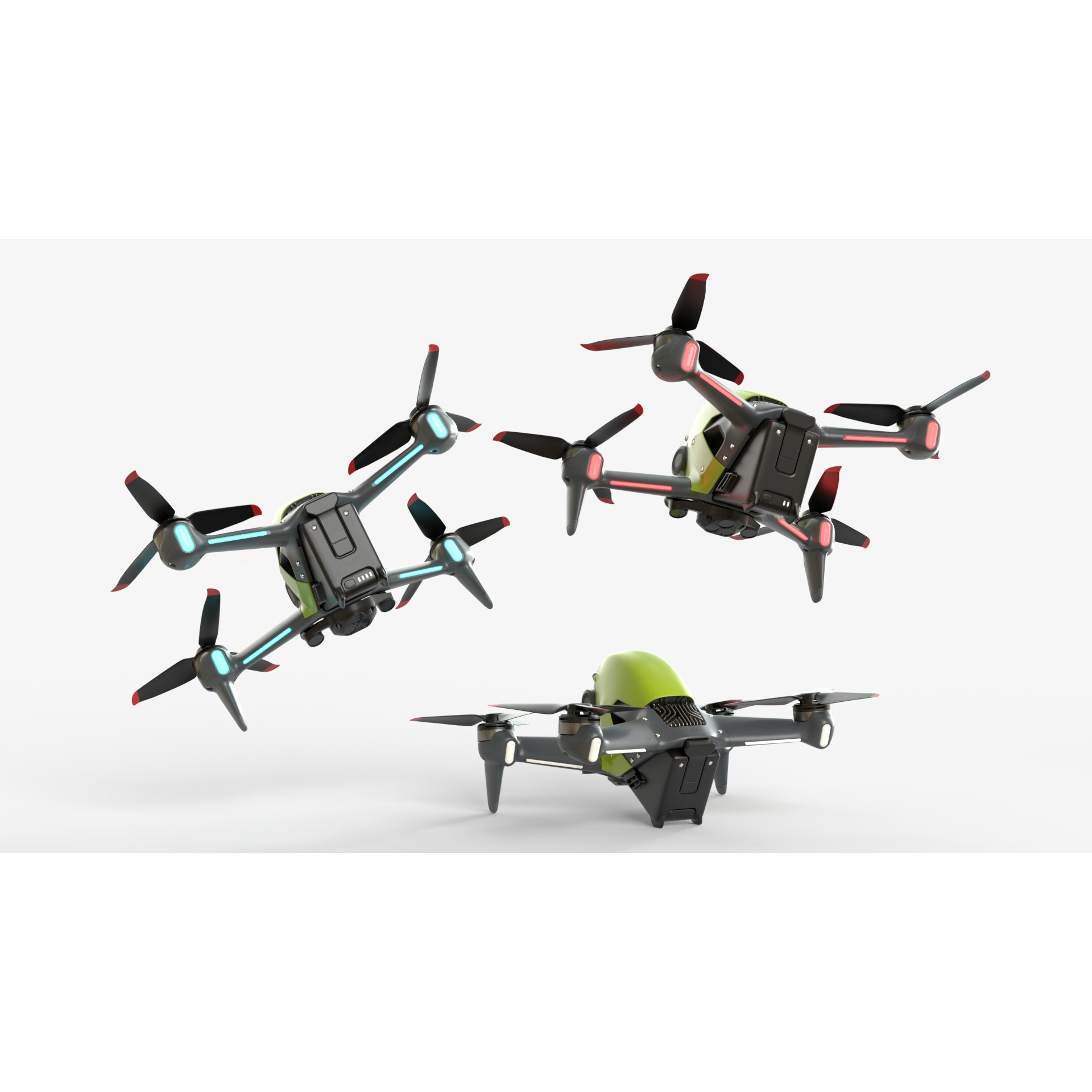 DJI FPV 2024 Drone - Game-Ready 3D Model - View 14