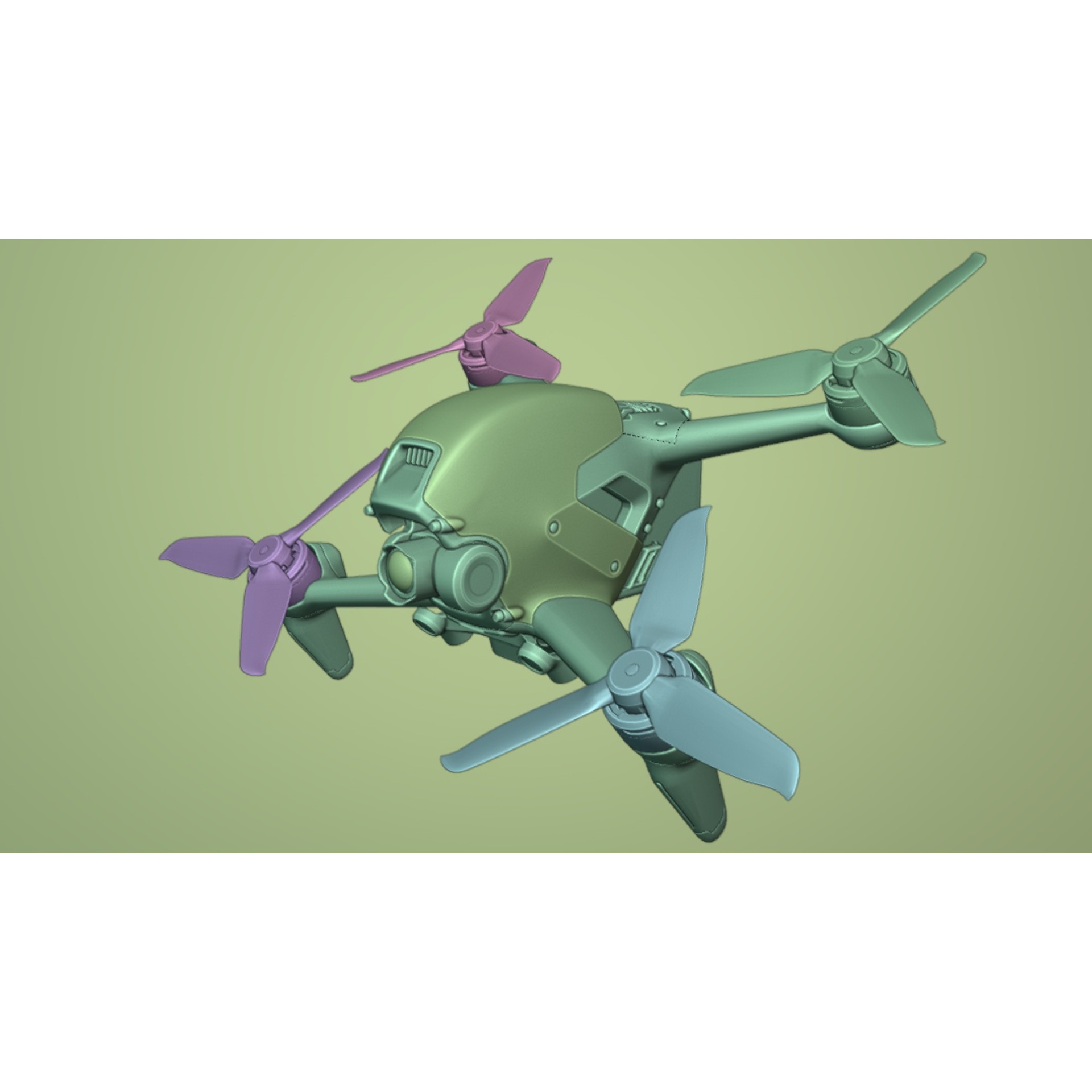 DJI FPV 2024 Drone - Game-Ready 3D Model - View 17