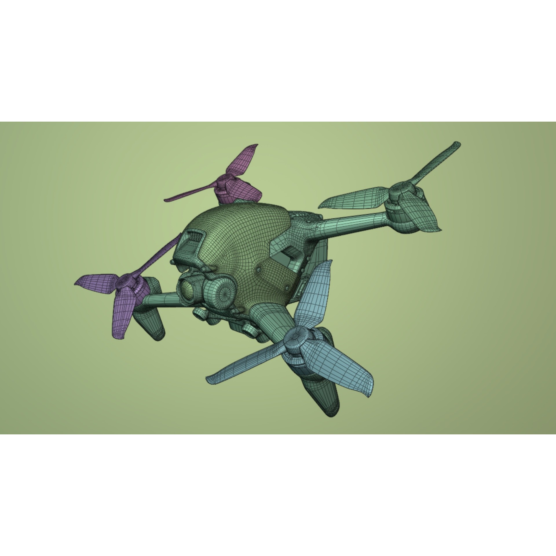 DJI FPV 2024 Drone - Game-Ready 3D Model - View 20