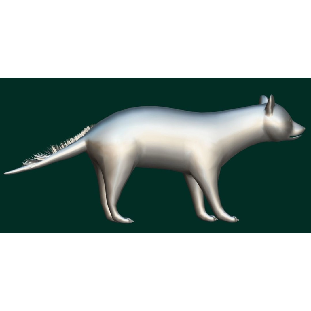 African Civet Cat 3D Model – Low Poly Rigged Game Asset, FBX - View 16