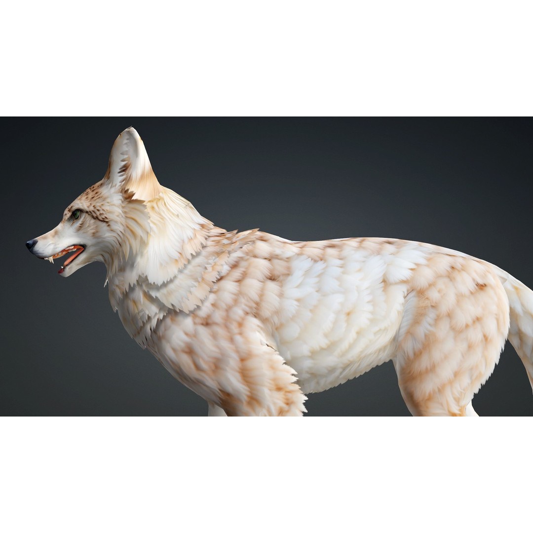 Wolf 3D Model – Rigged Animated Character with PBR Textures - View 11