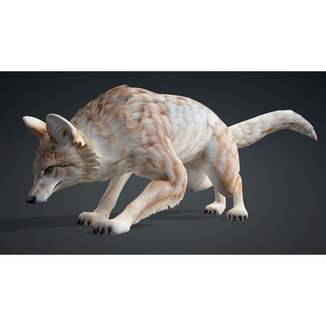 Wolf 3D Model – Rigged Animated Character with PBR Textures - View 16