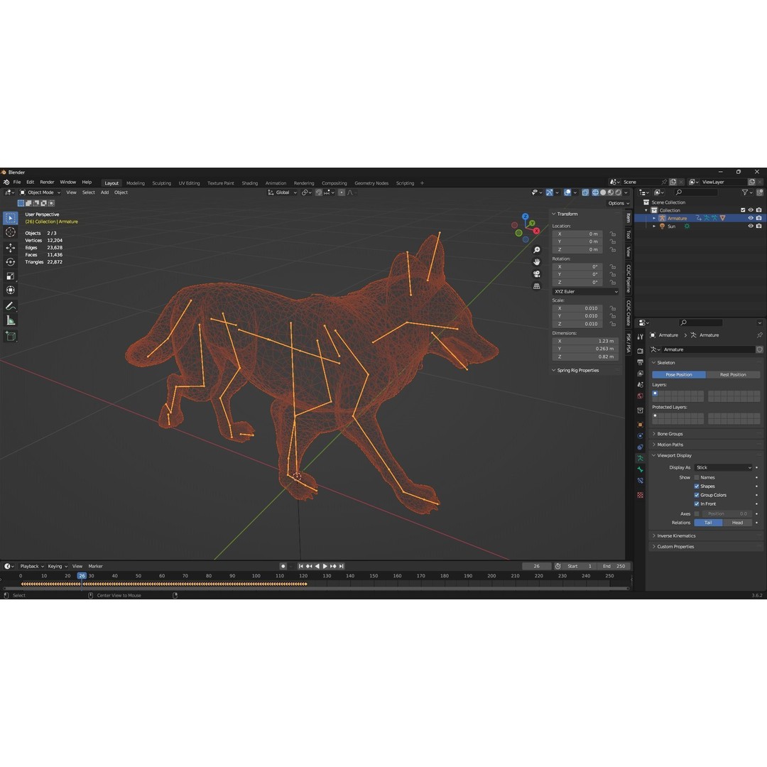 Wolf 3D Model – Rigged Animated Character with PBR Textures - View 21
