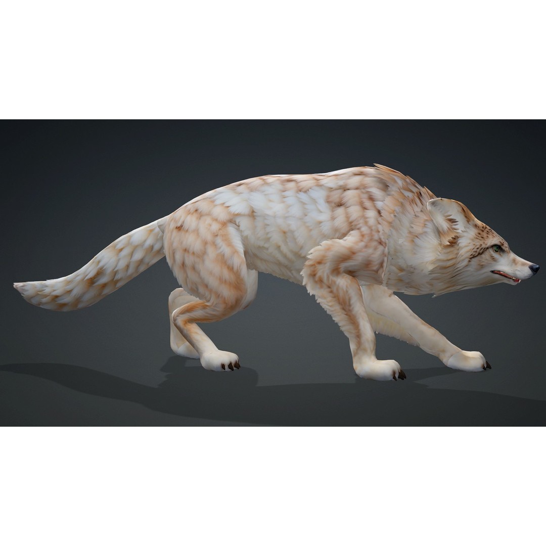Wolf 3D Model – Rigged Animated Character with PBR Textures - View 5