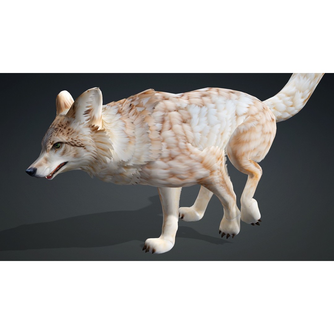 Wolf 3D Model – Rigged Animated Character with PBR Textures - View 9