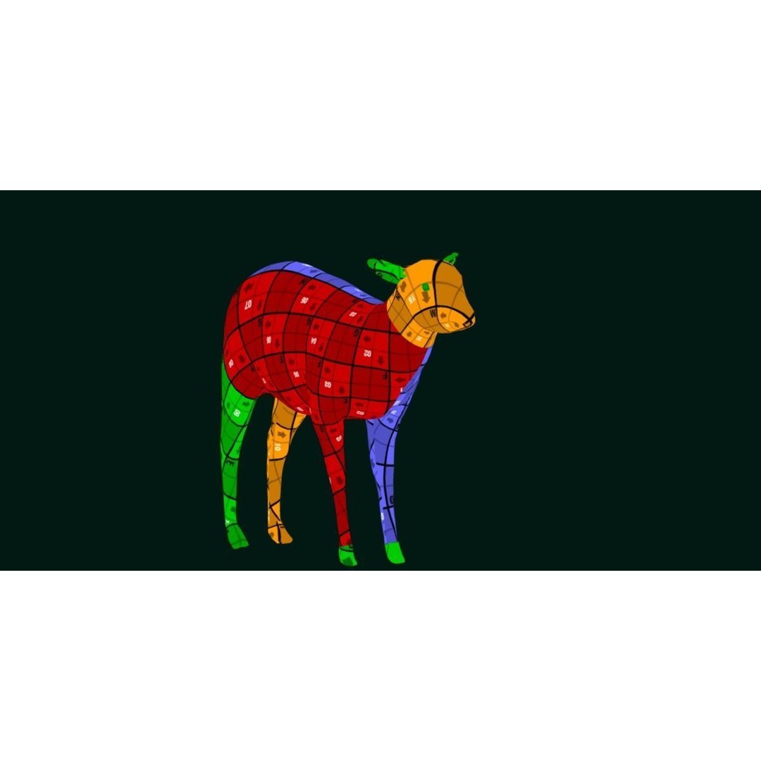 Bongo Antelope Calf 3D Model – Low Poly Game Ready Asset, FBX - View 13