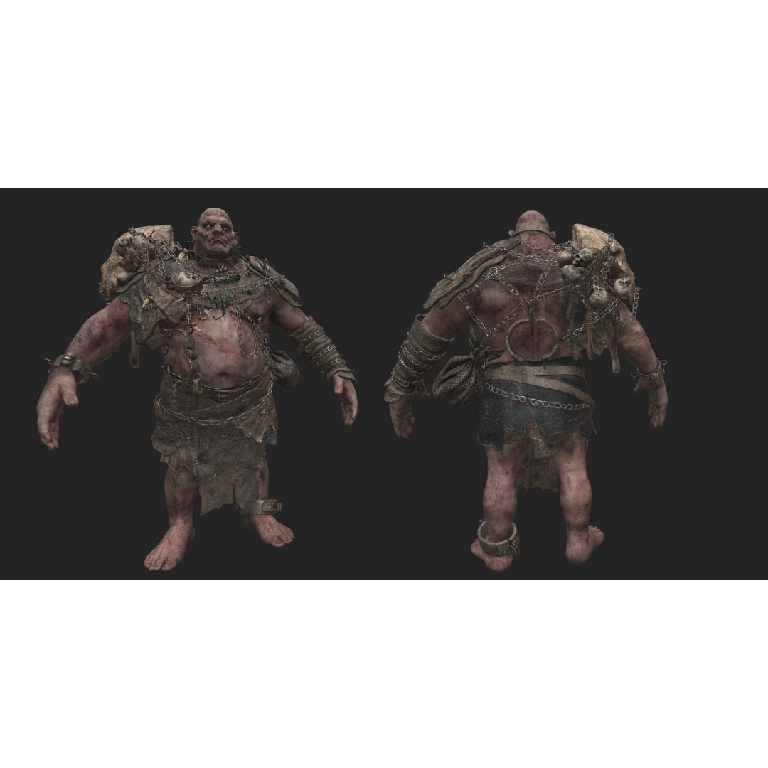 Mountain King Ogre 3D Model – Low Poly Game Asset, FBX - View 10