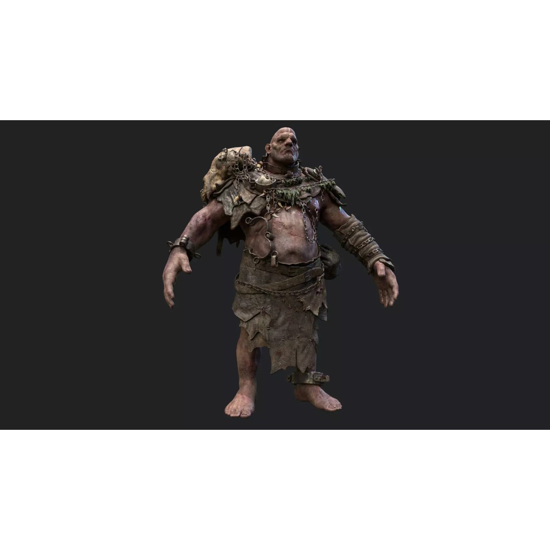 Mountain King Ogre 3D Model – Low Poly Game Asset, FBX - View 2