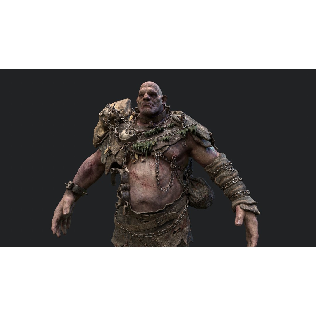Mountain King Ogre 3D Model – Low Poly Game Asset, FBX - View 4