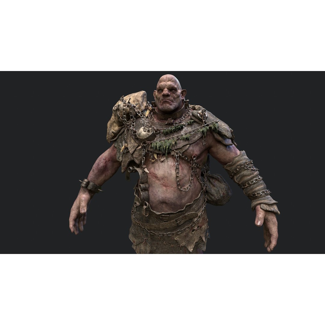 Mountain King Ogre 3D Model – Low Poly Game Asset, FBX - View 8