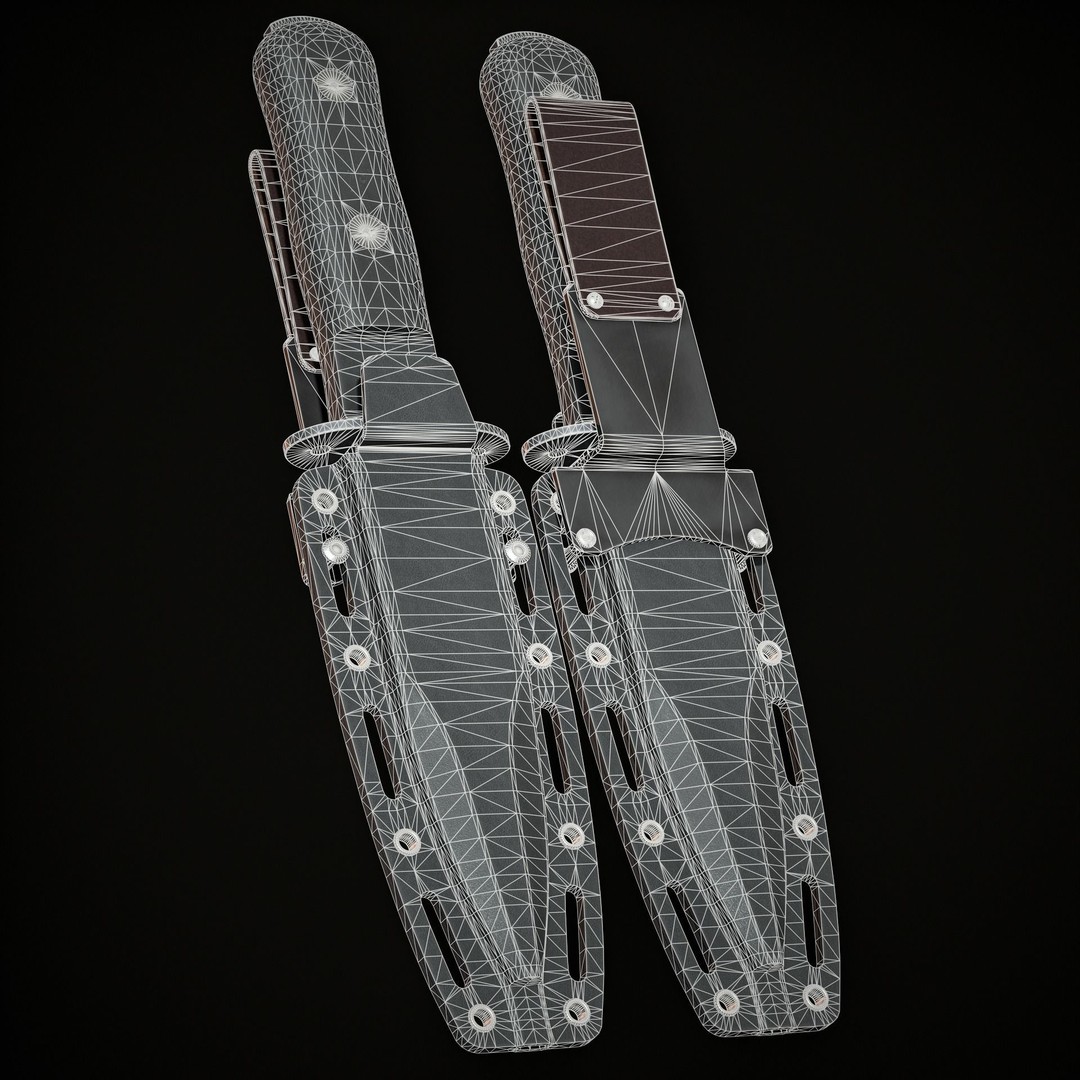 Military Knife 3D Model – Low Poly Game-Ready Asset, FBX