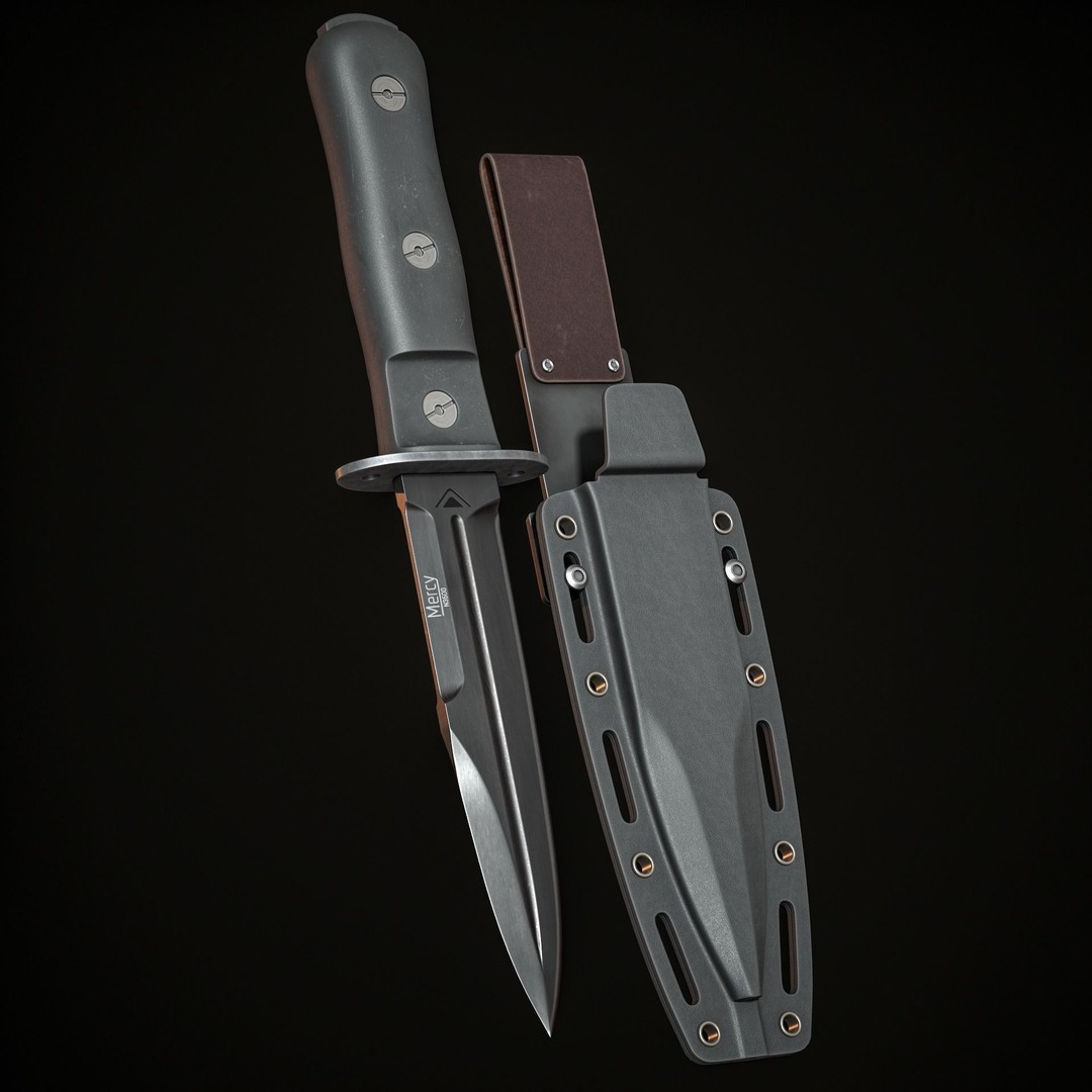 Military Knife 3D Model – Low Poly Game-Ready Asset, FBX - View 10