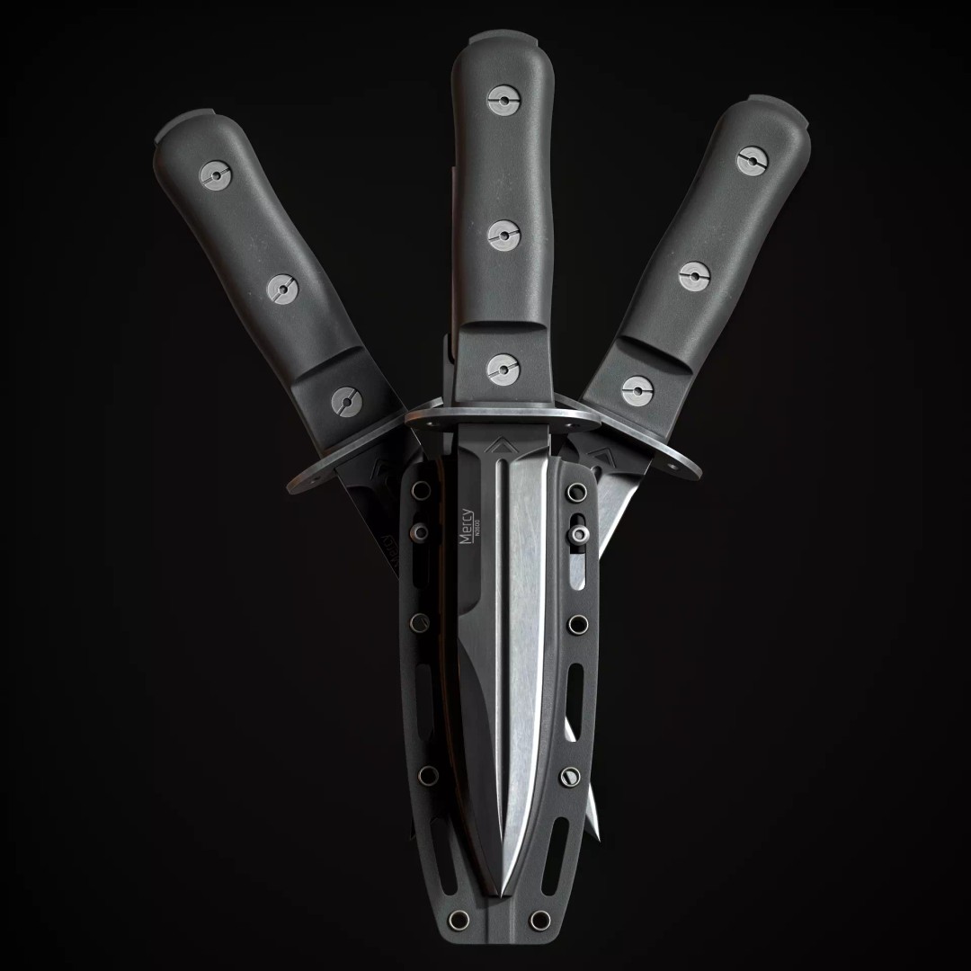 Military Knife 3D Model – Low Poly Game-Ready Asset, FBX - View 2