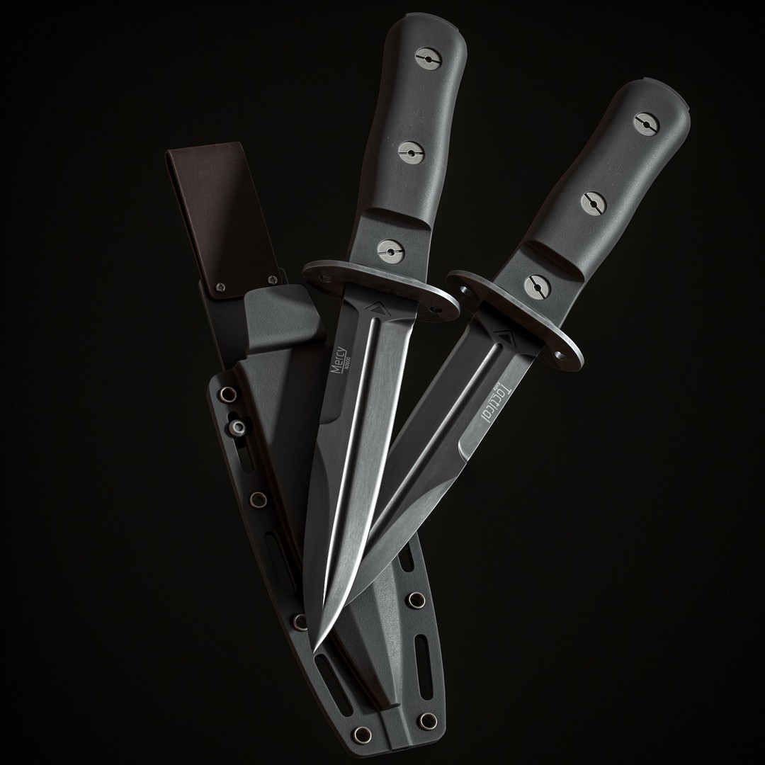Military Knife 3D Model – Low Poly Game-Ready Asset, FBX - View 4