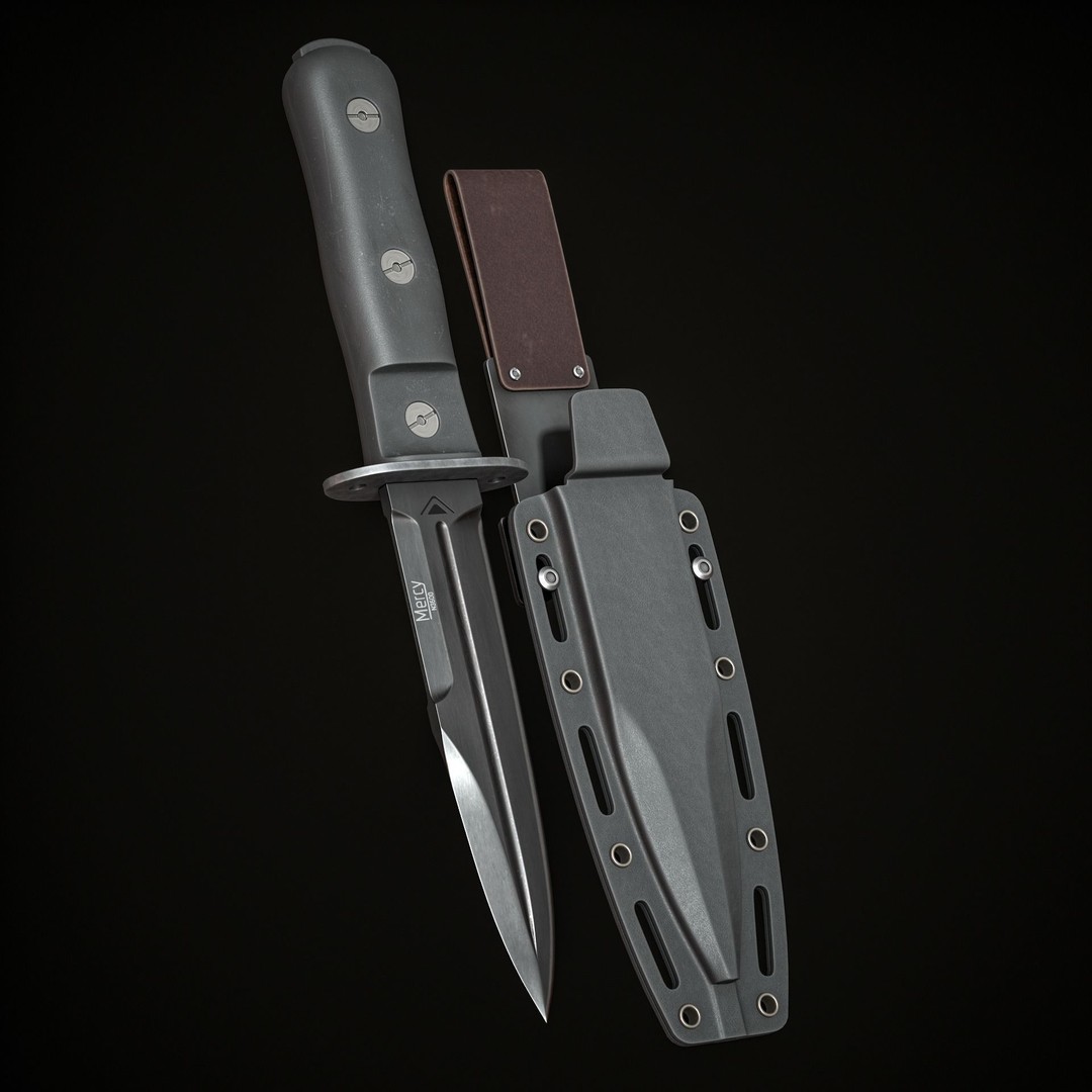 Military Knife 3D Model – Low Poly Game-Ready Asset, FBX - View 5