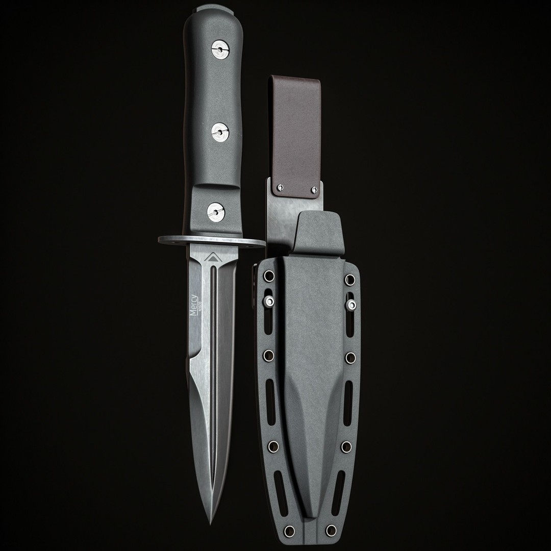 Military Knife 3D Model – Low Poly Game-Ready Asset, FBX - View 6