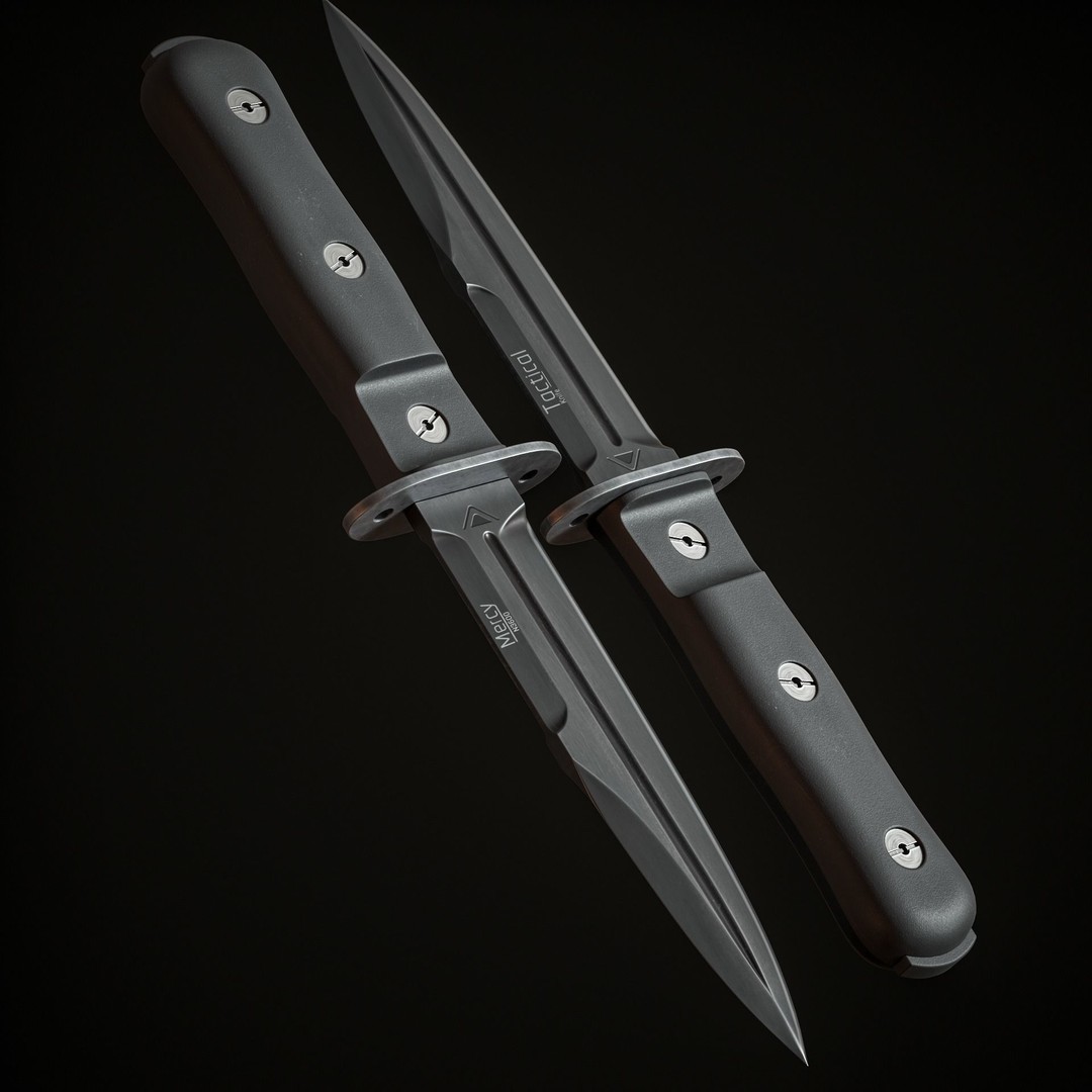 Military Knife 3D Model – Low Poly Game-Ready Asset, FBX - View 8