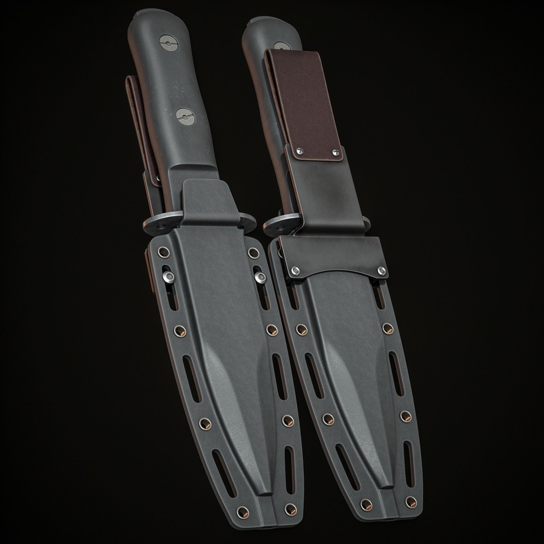 Military Knife 3D Model – Low Poly Game-Ready Asset, FBX - View 9