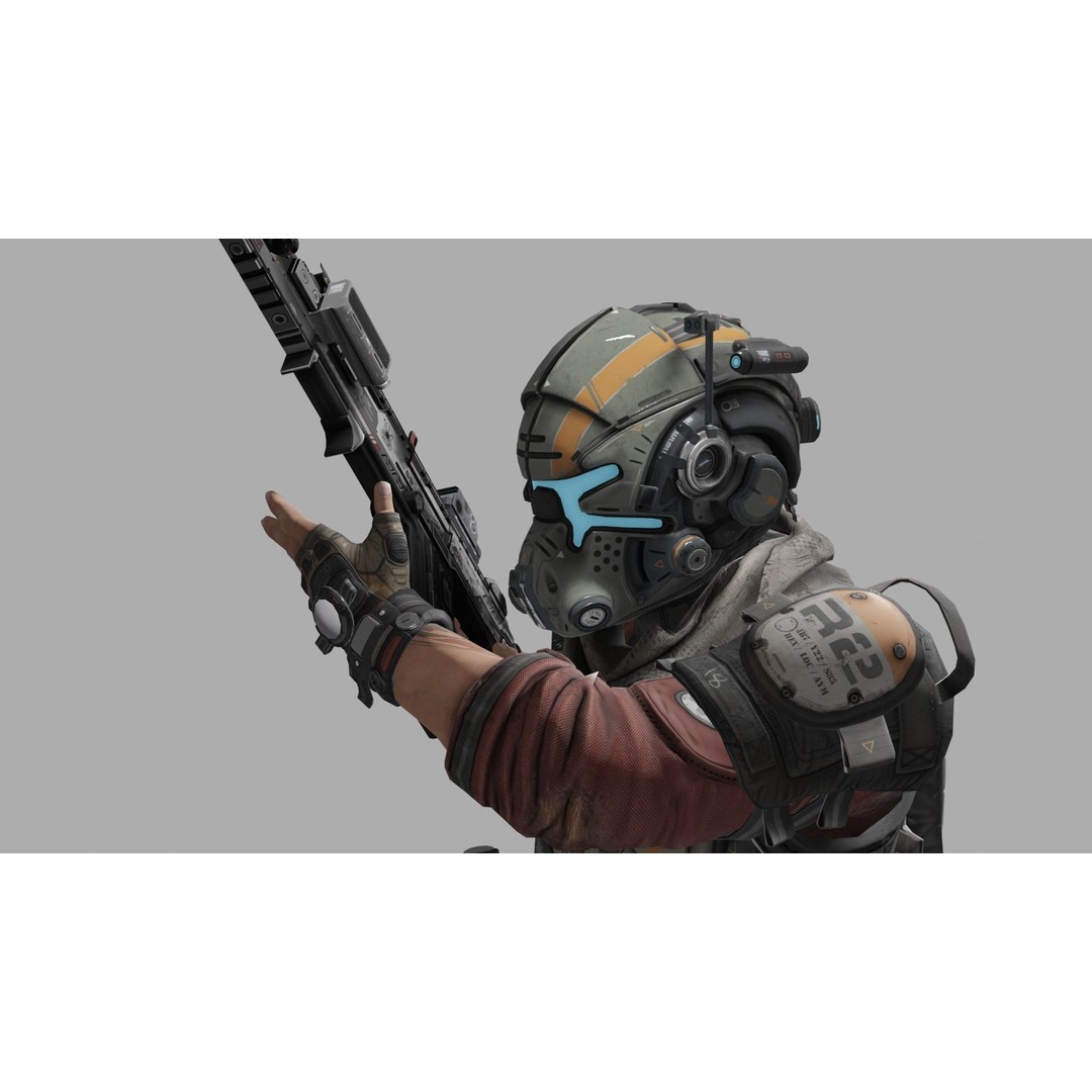Sci-Fi Character 3D Model – Low Poly Game Ready, Rigged, FBX - View 12