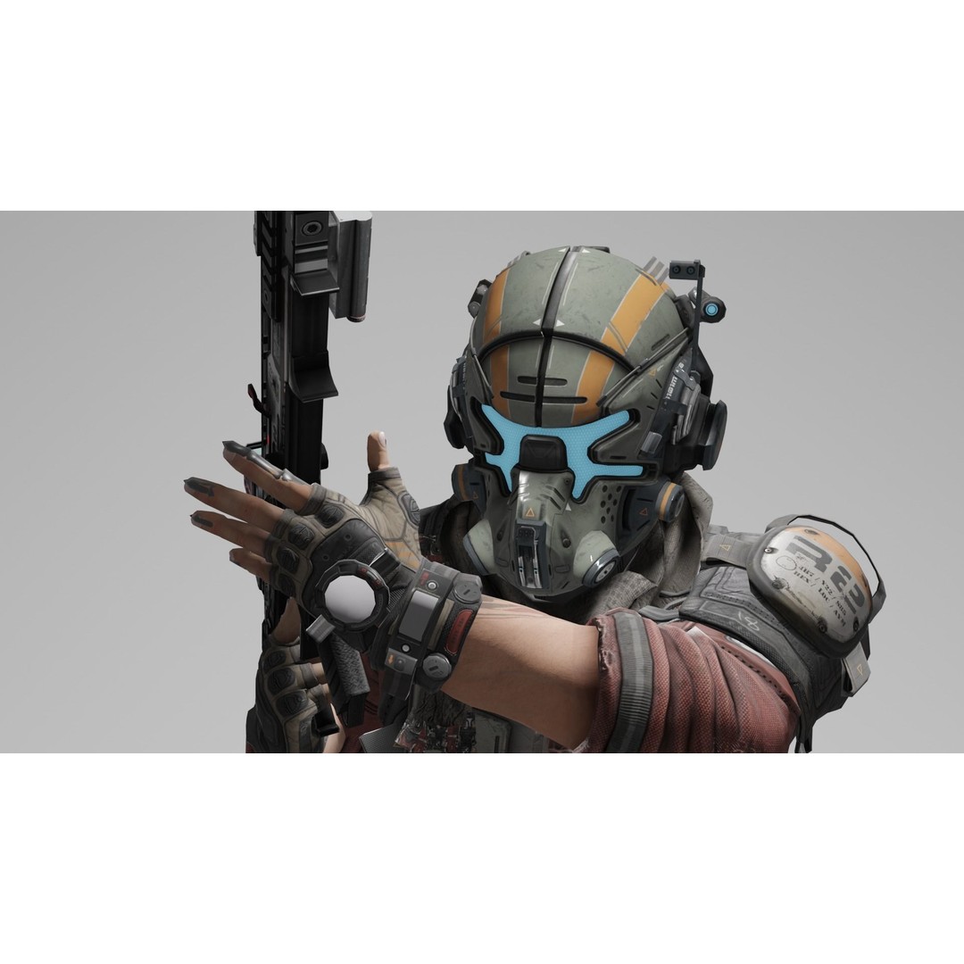 Sci-Fi Character 3D Model – Low Poly Game Ready, Rigged, FBX - View 15