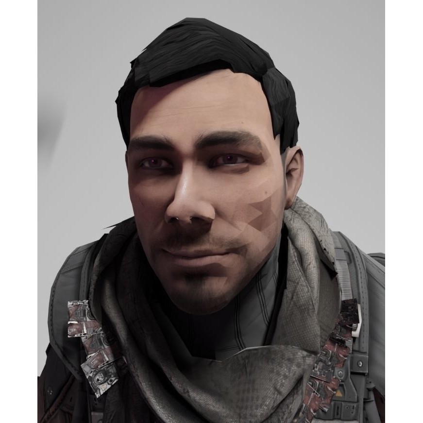 Sci-Fi Character 3D Model – Low Poly Game Ready, Rigged, FBX - View 16