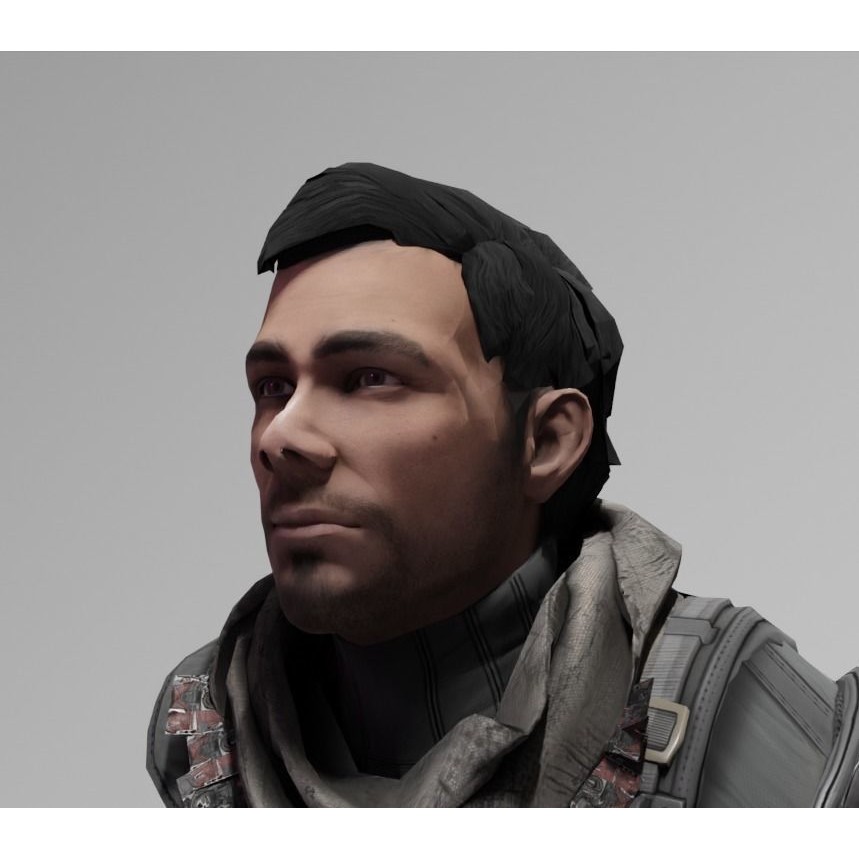 Sci-Fi Character 3D Model – Low Poly Game Ready, Rigged, FBX - View 17