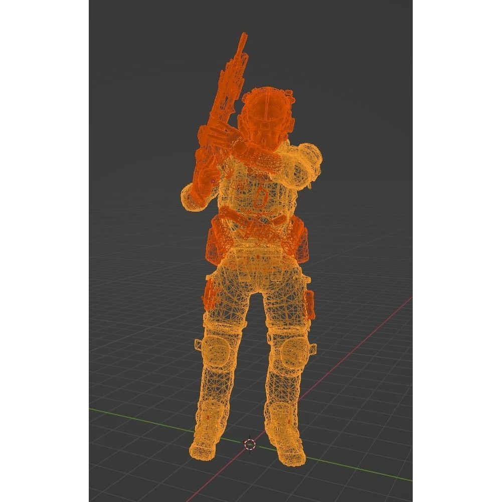 Sci-Fi Character 3D Model – Low Poly Game Ready, Rigged, FBX - View 18