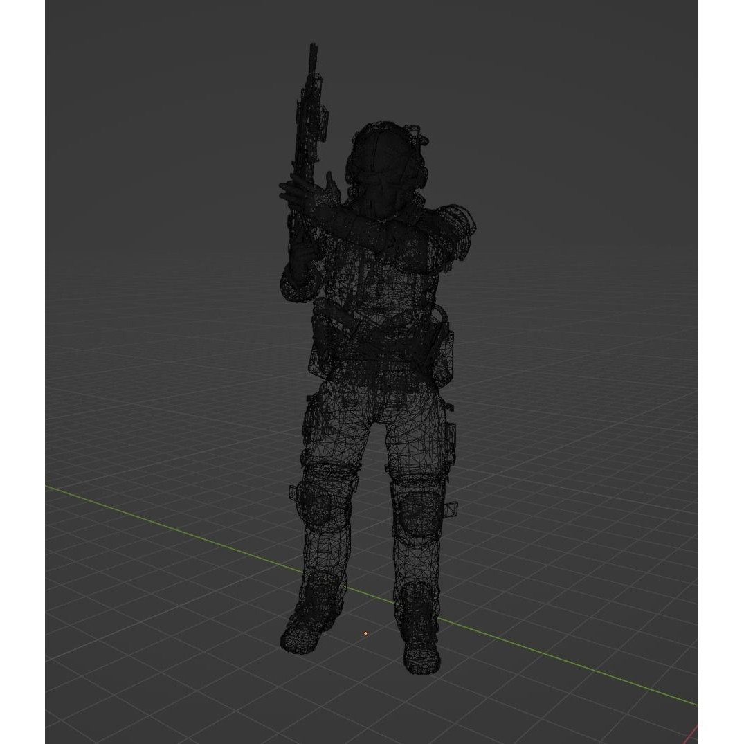 Sci-Fi Character 3D Model – Low Poly Game Ready, Rigged, FBX - View 19