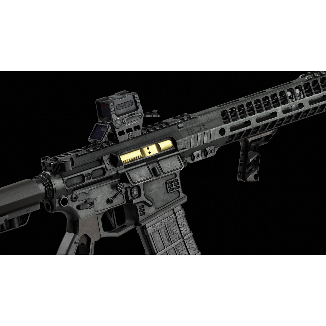 AR 15 SLR 3D Model – Low Poly Game Ready Asset, FBX, OBJ, Blender - View 12