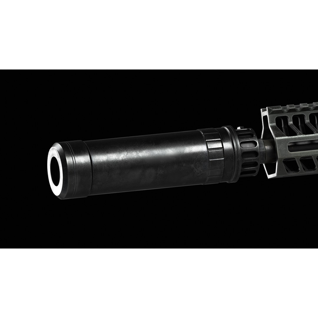 AR 15 SLR 3D Model – Low Poly Game Ready Asset, FBX, OBJ, Blender - View 21