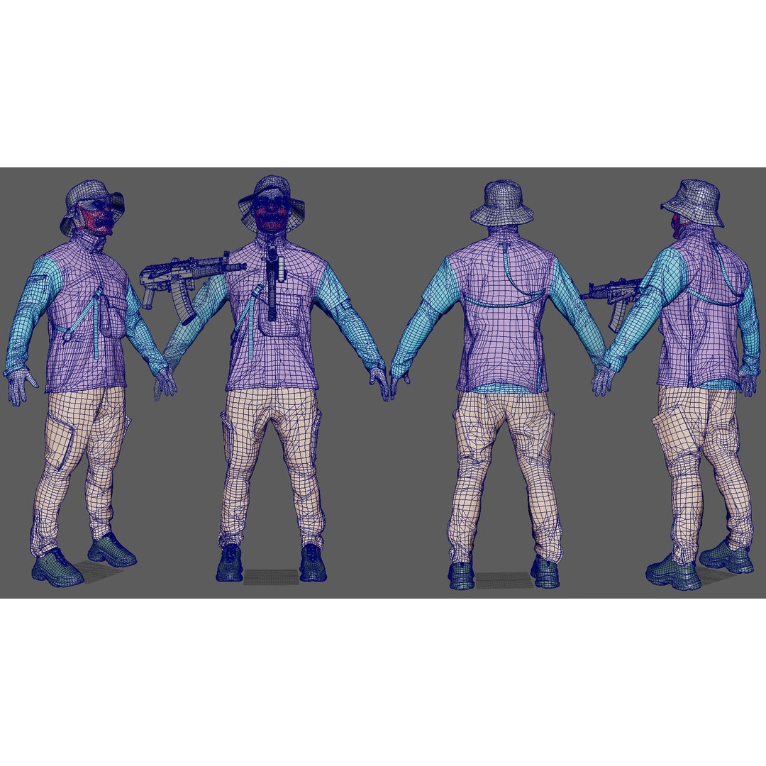 Soldier 3D Model – Low Poly Character, Game Ready, FBX
