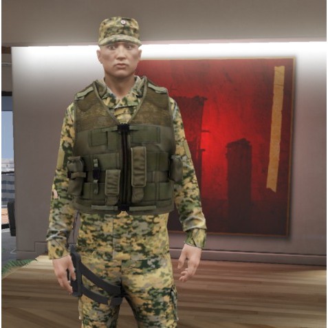 Austrian Armed Forces Shirt and Pants 3D Model – Game-Ready Low Poly Asset, FBX - View 6