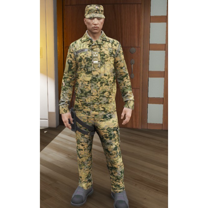 Austrian Armed Forces Shirt and Pants 3D Model – Game-Ready Low Poly Asset, FBX - View 8