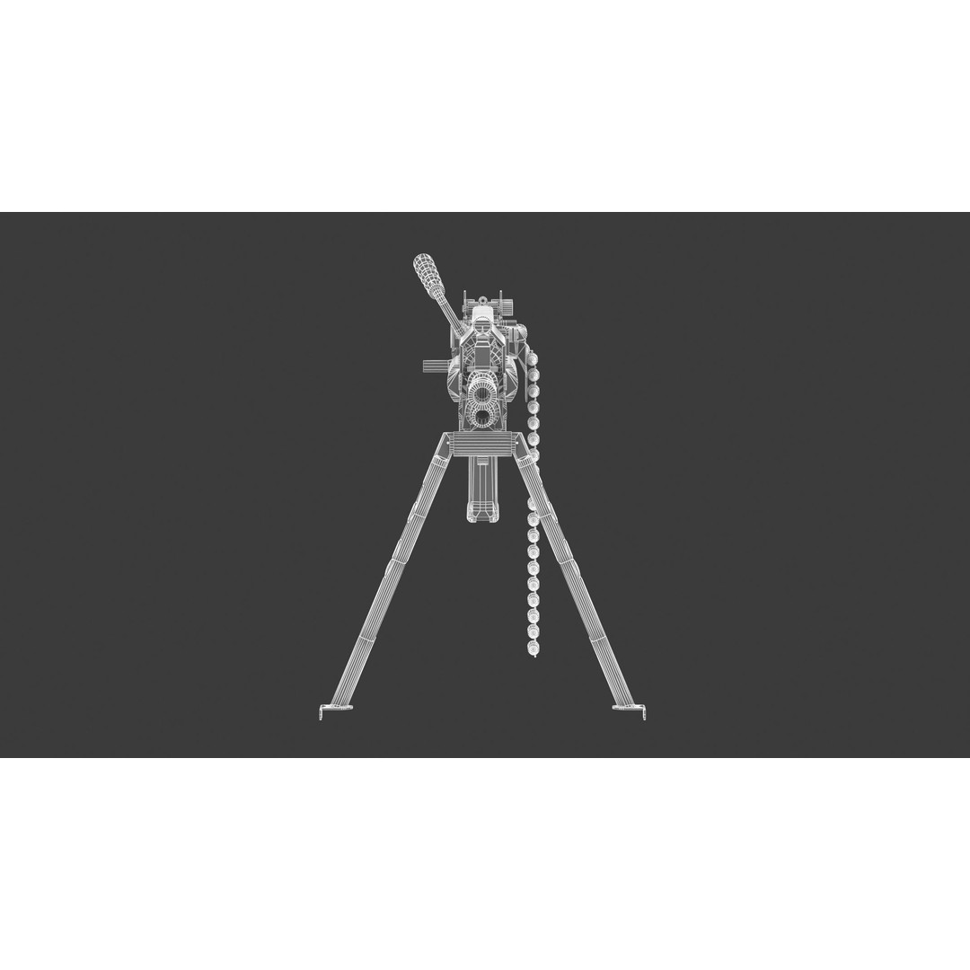 Mk 48 Machine Gun 3D Model – Low Poly Game Asset, PBR Textures - View 28