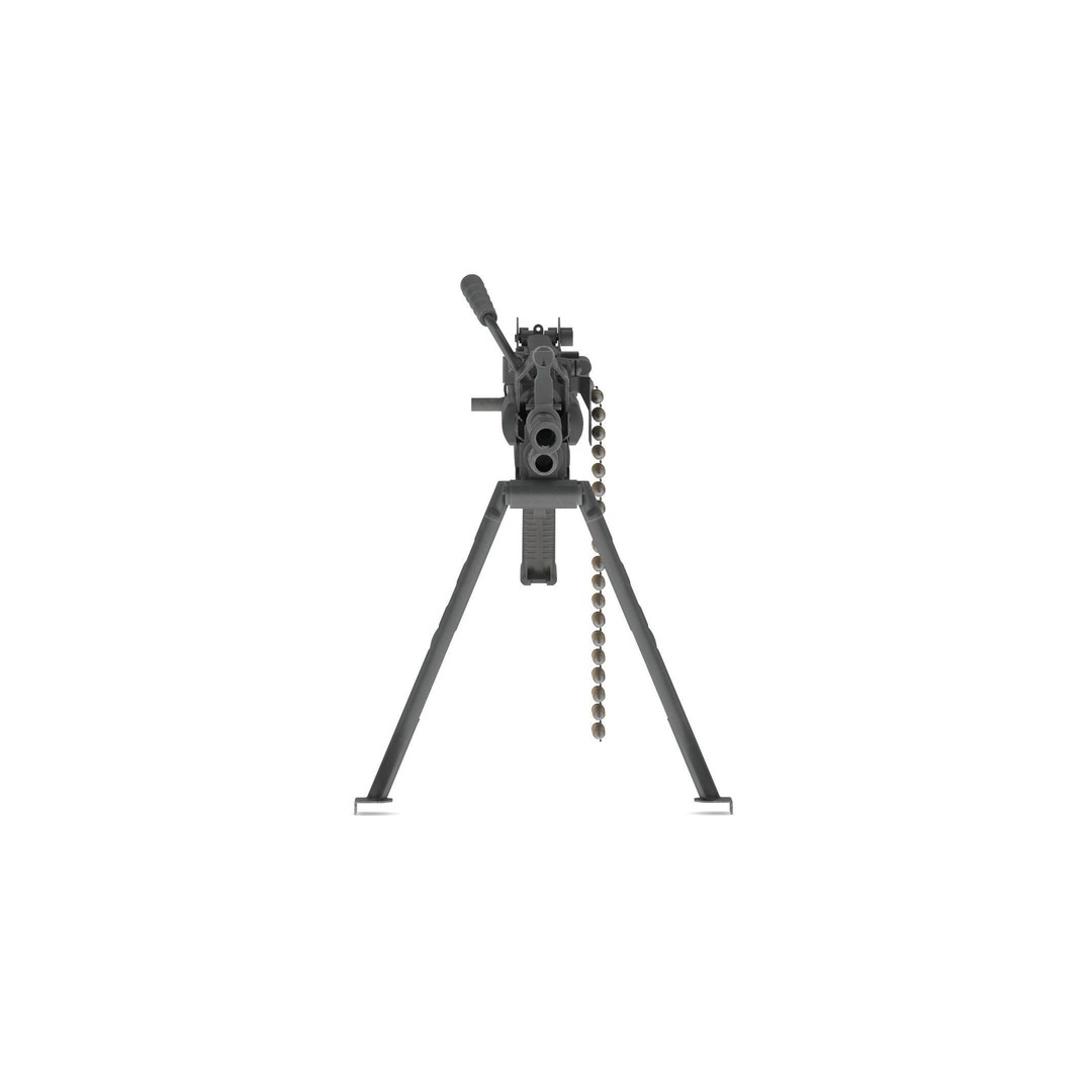 Mk 48 Machine Gun 3D Model – Low Poly Game Asset, PBR Textures - View 8