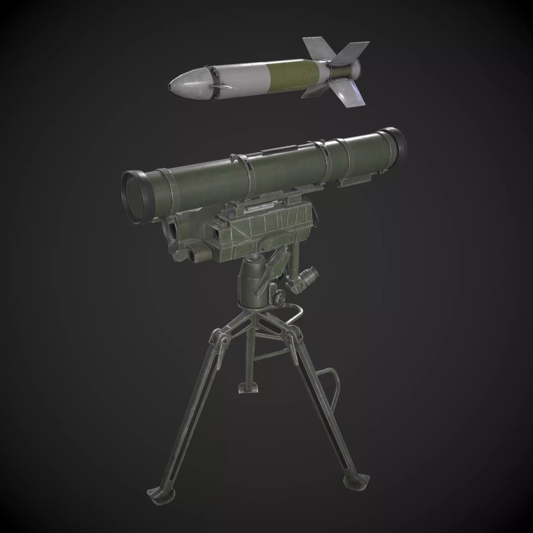 9M133 Kornet 3D Model – Low Poly Game Asset with PBR Textures - View 2