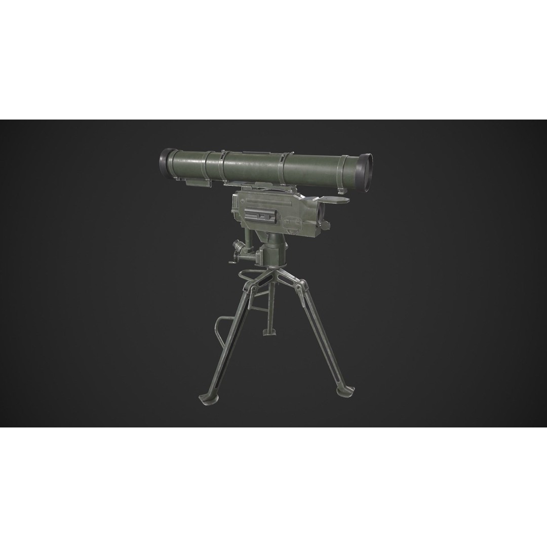 9M133 Kornet 3D Model – Low Poly Game Asset with PBR Textures - View 9