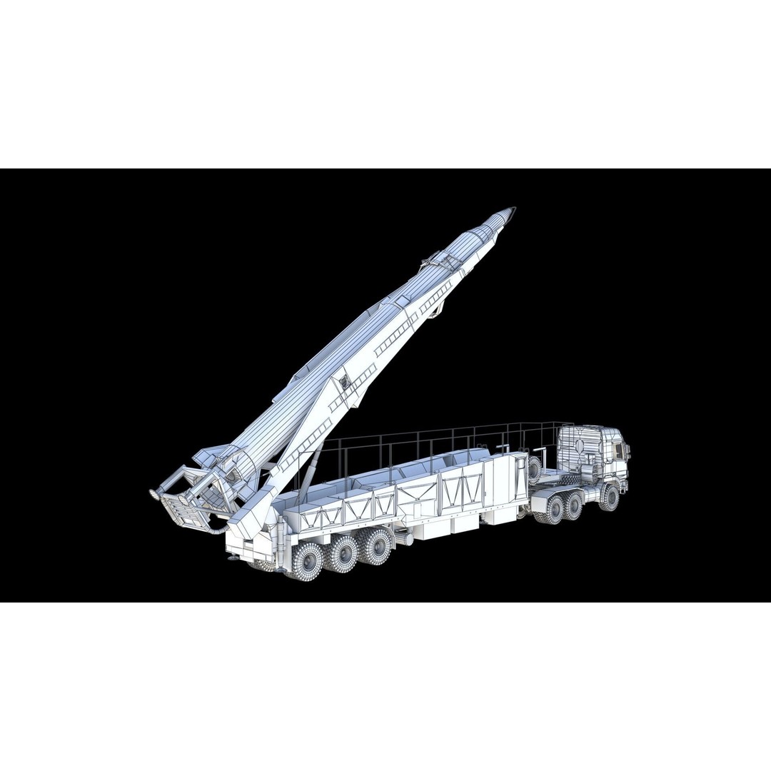 Sejjil Iranian Ballistic Missile 3D Model – PBR Game Ready FBX