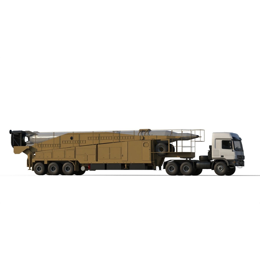 Sejjil Iranian Ballistic Missile 3D Model – PBR Game Ready FBX - View 14