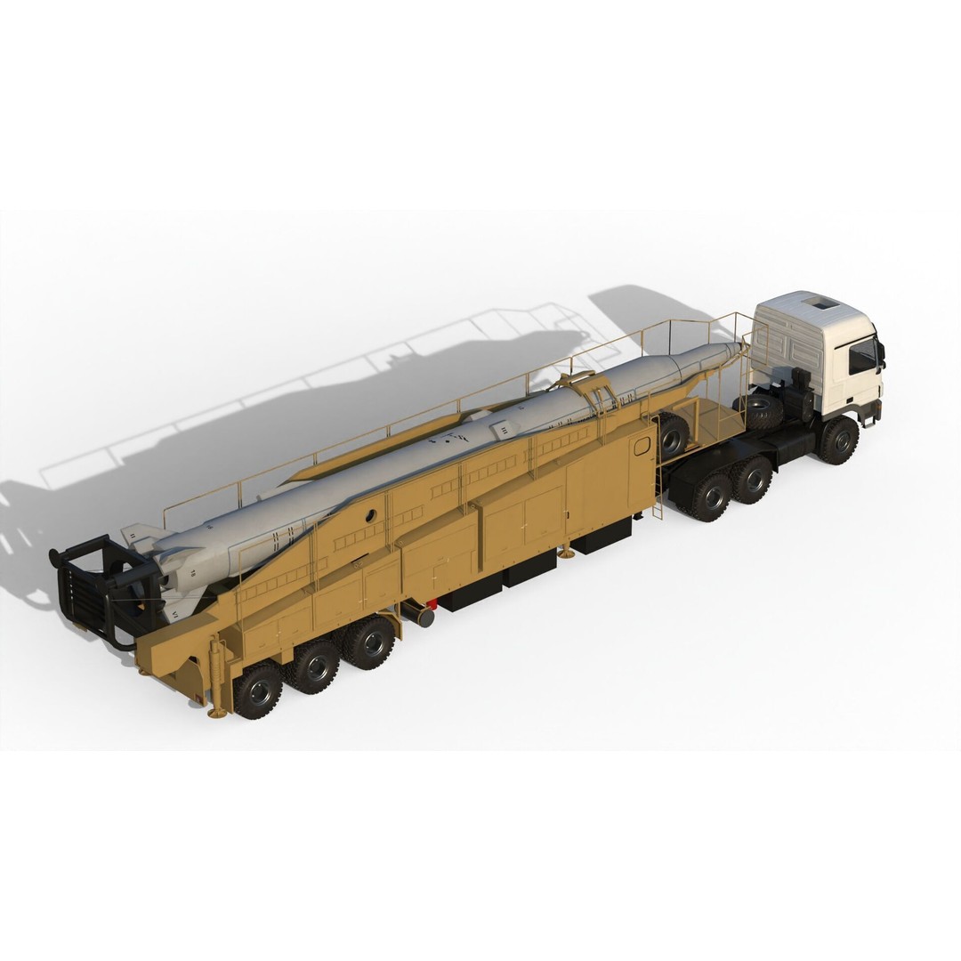 Sejjil Iranian Ballistic Missile 3D Model – PBR Game Ready FBX - View 17